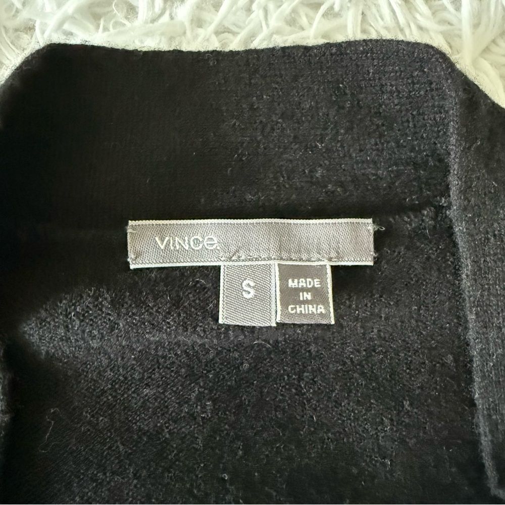 Vince Wool and Cashmere Black to Gray Ombre Gradient Open Drape Cardigan Size S - Picture 5 of 6